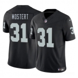 Men's Las Vegas Raiders #31 Raheem Mostert Black 2025 F.U.S.E. Vapor Football Stitched Jersey