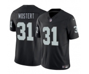 Men's Las Vegas Raiders #31 Raheem Mostert Black 2025 F.U.S.E. Vapor Football Stitched Jersey