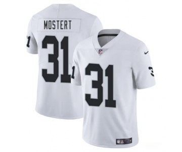 Men's Las Vegas Raiders #31 Raheem Mostert White 2025 Vapor Football Stitched Jersey