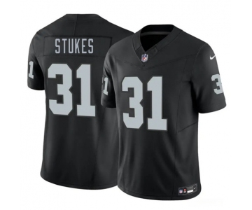 Men's Las Vegas Raiders #31 Treydan Stukes Black 2026 F.U.S.E. Vapor Untouchable Limited Football Stitched Jersey