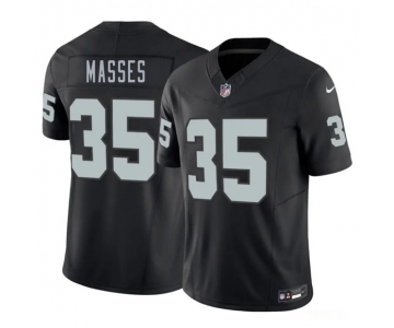 Men's Las Vegas Raiders #35 Hezekiah Masses Black 2026 F.U.S.E. Vapor Untouchable Limited Football Stitched Jersey