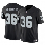 Men's Las Vegas Raiders #36 E.J. Williams Jr Black 2026 Draft F.U.S.E. Vapor Untouchable Limited Football Stitched Jersey