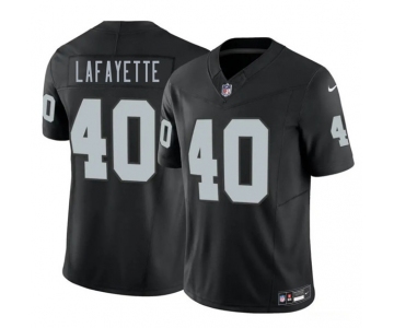 Men's Las Vegas Raiders #40 Devin Lafayette Black 2026 Draft F.U.S.E. Vapor Untouchable Limited Football Stitched Jersey
