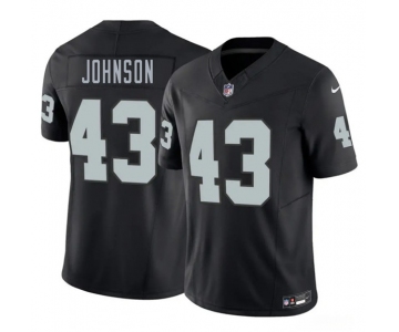 Men's Las Vegas Raiders #43 Dalton Johnson Black 2026 F.U.S.E. Vapor Untouchable Limited Football Stitched Jersey