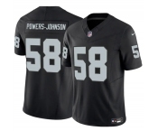 Men's Las Vegas Raiders #58 Jackson Powers-Johnson Black 2025 F.U.S.E. Vapor Untouchable Limited Football Stitched Jersey