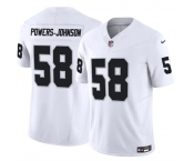 Men's Las Vegas Raiders #58 Jackson Powers-Johnson White 2025 F.U.S.E. Vapor Untouchable Limited Football Stitched Jersey