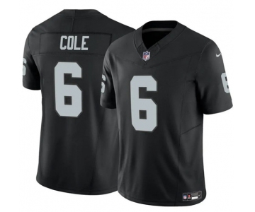 Men's Las Vegas Raiders #6 A.J. Cole Black 2025 F.U.S.E. Vapor Untouchable Limited Football Stitched Jersey