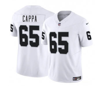 Men's Las Vegas Raiders #65 Alex Cappa White 2025 F.U.S.E. Vapor Football Stitched Jersey