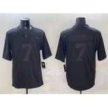 Men's Las Vegas Raiders #7 Colin Kaepernick Black Vapor Limited Football Stitched Jersey Men's Las Vegas Raiders #7 Colin Kaepernick Black Vapor Limited Football Stitched Jersey
