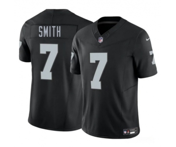 Men's Las Vegas Raiders #7 Geno Smith Black 2025 F.U.S.E. Vapor Football Stitched Jersey