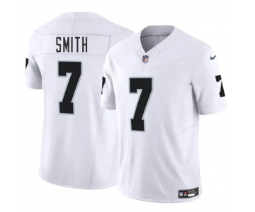 Men's Las Vegas Raiders #7 Geno Smith White 2025 F.U.S.E. Vapor Football Stitched Jersey
