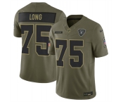 Men's Las Vegas Raiders #75 Howie Long Olive 2025 Salute to Service Limited Football Stitched Jersey