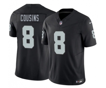 Men's Las Vegas Raiders #8 Kirk Cousins Black 2026 F.U.S.E. Vapor Untouchable Limited Football Stitched Jersey