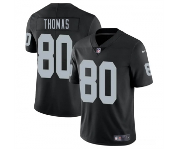 Men's Las Vegas Raiders #80 Ian Thomas Black 2025 Vapor Football Stitched Jersey