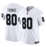 Men's Las Vegas Raiders #80 Ian Thomas White 2025 F.U.S.E. Vapor Football Stitched Jersey
