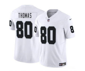 Men's Las Vegas Raiders #80 Ian Thomas White 2025 F.U.S.E. Vapor Football Stitched Jersey