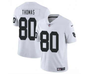 Men's Las Vegas Raiders #80 Ian Thomas White 2025 Vapor Football Stitched Jersey