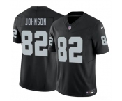 Men's Las Vegas Raiders #82 Brandon Johnson Black 2026 F.U.S.E. Vapor Untouchable Limited Football Stitched Jersey Men's Las Vegas Raiders #82 Brandon Johnson Black 2026 F.U.S.E. Vapor Untouchable Limited Football Stitched Jersey
