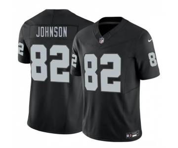 Men's Las Vegas Raiders #82 Brandon Johnson Black 2026 F.U.S.E. Vapor Untouchable Limited Football Stitched Jersey