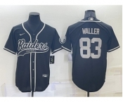 Men's Las Vegas Raiders #83 Darren Waller Black Stitched MLB Cool Base Nike Baseball Jersey