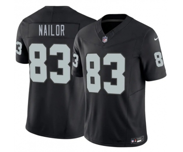 Men's Las Vegas Raiders #83 Jalen Nailor Black 2026 F.U.S.E. Vapor Untouchable Limited Stitched Football Jersey