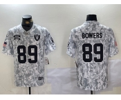 Men's Las Vegas Raiders #89 Brock Bowers 2024 Arctic Camo Salute To Service Limited Stitched Football Jersey