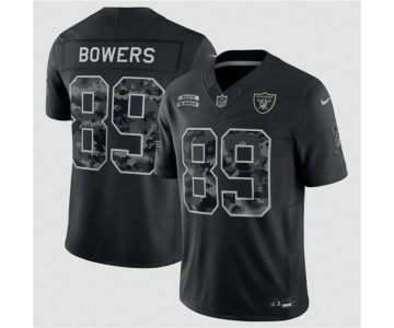 Men's Las Vegas Raiders #89 Brock Bowers Black F.U.S.E. 2026 Salute to Service Limited Football Stitched Jersey