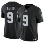 Men's Las Vegas Raiders #9 Jalen Nailor Black 2026 F.U.S.E. Vapor Untouchable Limited Football Stitched Jersey Men's Las Vegas Raiders #9 Jalen Nailor Black 2026 F.U.S.E. Vapor Untouchable Limited Football Stitched Jersey