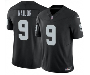 Men's Las Vegas Raiders #9 Jalen Nailor Black 2026 F.U.S.E. Vapor Untouchable Limited Football Stitched Jersey