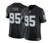 Men's Las Vegas Raiders #95 Leki Fotu Black 2025 F.U.S.E. Vapor Football Stitched Jersey