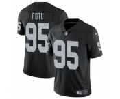 Men's Las Vegas Raiders #95 Leki Fotu Black 2025 Vapor Football Stitched Jersey
