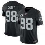 Men's Las Vegas Raiders #98 Maxx Crosby Black 2025 F.U.S.E. With 4-Star C Patch Vapor Limited Football Stitched Jersey