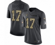 Men's Nike Oakland Raiders #17 Dwayne Harris Limited Black 2016 Salute to Service NFL Jersey