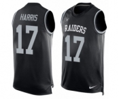 Men's Nike Oakland Raiders #17 Dwayne Harris Limited Black Player Name & Number Tank Top NFL Jersey
