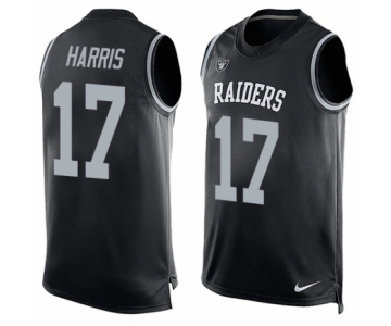 Men's Nike Oakland Raiders #17 Dwayne Harris Limited Black Player Name & Number Tank Top NFL Jersey