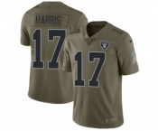 Men's Nike Oakland Raiders #17 Dwayne Harris Limited Olive 2017 Salute to Service NFL Jersey