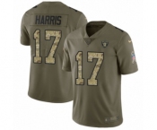 Men's Nike Oakland Raiders #17 Dwayne Harris Limited Olive Camo 2017 Salute to Service NFL Jersey