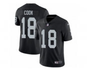 Men's Nike Oakland Raiders #18 Connor Cook Vapor Untouchable Limited Black Team Color NFL Jersey