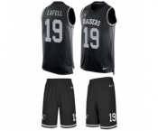 Men's Nike Oakland Raiders #19 Brandon LaFell Limited Black Tank Top Suit NFL Jersey