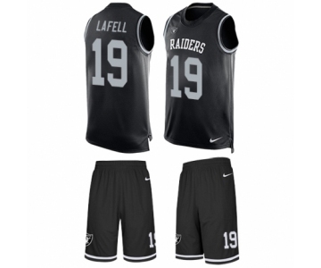 Men's Nike Oakland Raiders #19 Brandon LaFell Limited Black Tank Top Suit NFL Jersey