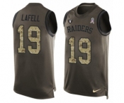 Men's Nike Oakland Raiders #19 Brandon LaFell Limited Green Salute to Service Tank Top NFL Jersey