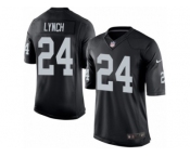 Men's Nike Oakland Raiders #24 Marshawn Lynch Limited Black Team Color NFL Jersey