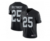 Men's Nike Oakland Raiders #25 Fred Biletnikoff Vapor Untouchable Limited Black Team Color NFL Jersey