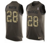 Men's Nike Oakland Raiders #28 Doug Martin Limited Green Salute to Service Tank Top NFL Jersey