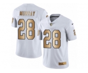 Men's Nike Oakland Raiders #28 Latavius Murray Limited White Gold Rush NFL Jersey