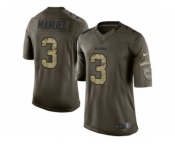 Men's Nike Oakland Raiders #3 E. J. Manuel Limited Green Salute to Service NFL Jersey