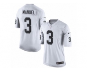 Men's Nike Oakland Raiders #3 E. J. Manuel Limited White NFL Jersey