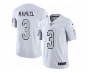 Men's Nike Oakland Raiders #3 E. J. Manuel Limited White Rush NFL Jersey