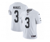 Men's Nike Oakland Raiders #3 E. J. Manuel Vapor Untouchable Limited White NFL Jersey