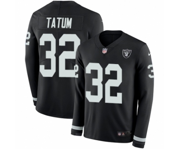 Men's Nike Oakland Raiders #32 Jack Tatum Limited Black Therma Long Sleeve NFL Jersey